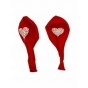 Set baloane culoare roșu inscripționate cu inimioară 12buc 30cm