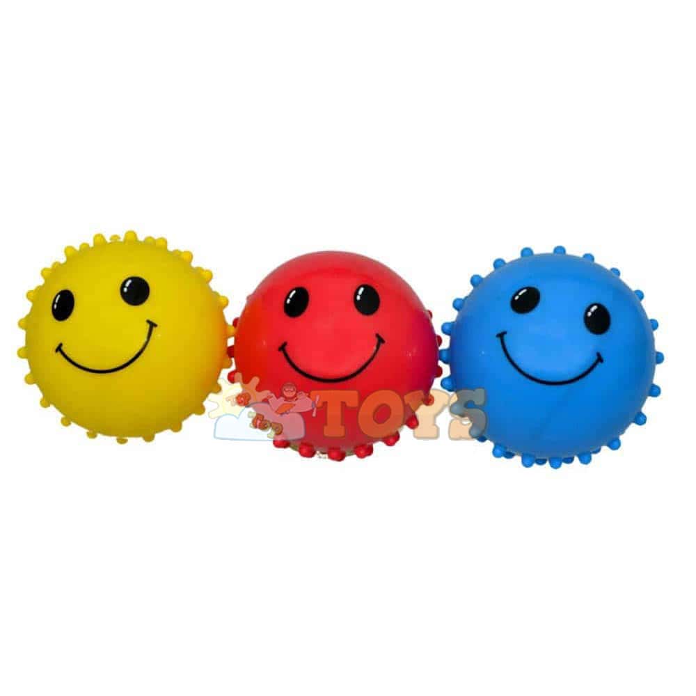 Set mingi din cauciuc cu țepi Smile set 3 bucăți diverse culori 10cm