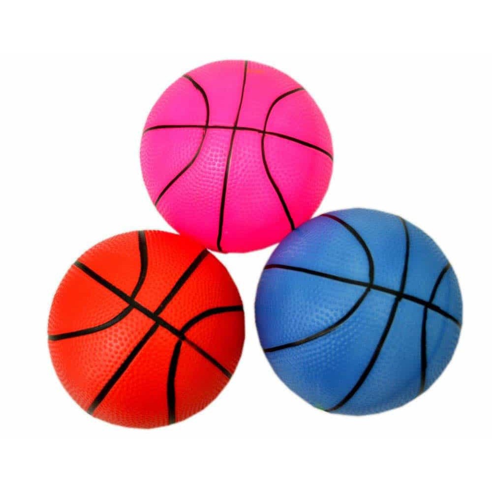 Set mingi din cauciuc Basketball gonflabilă set 3 bucăți diverse culori 14cm