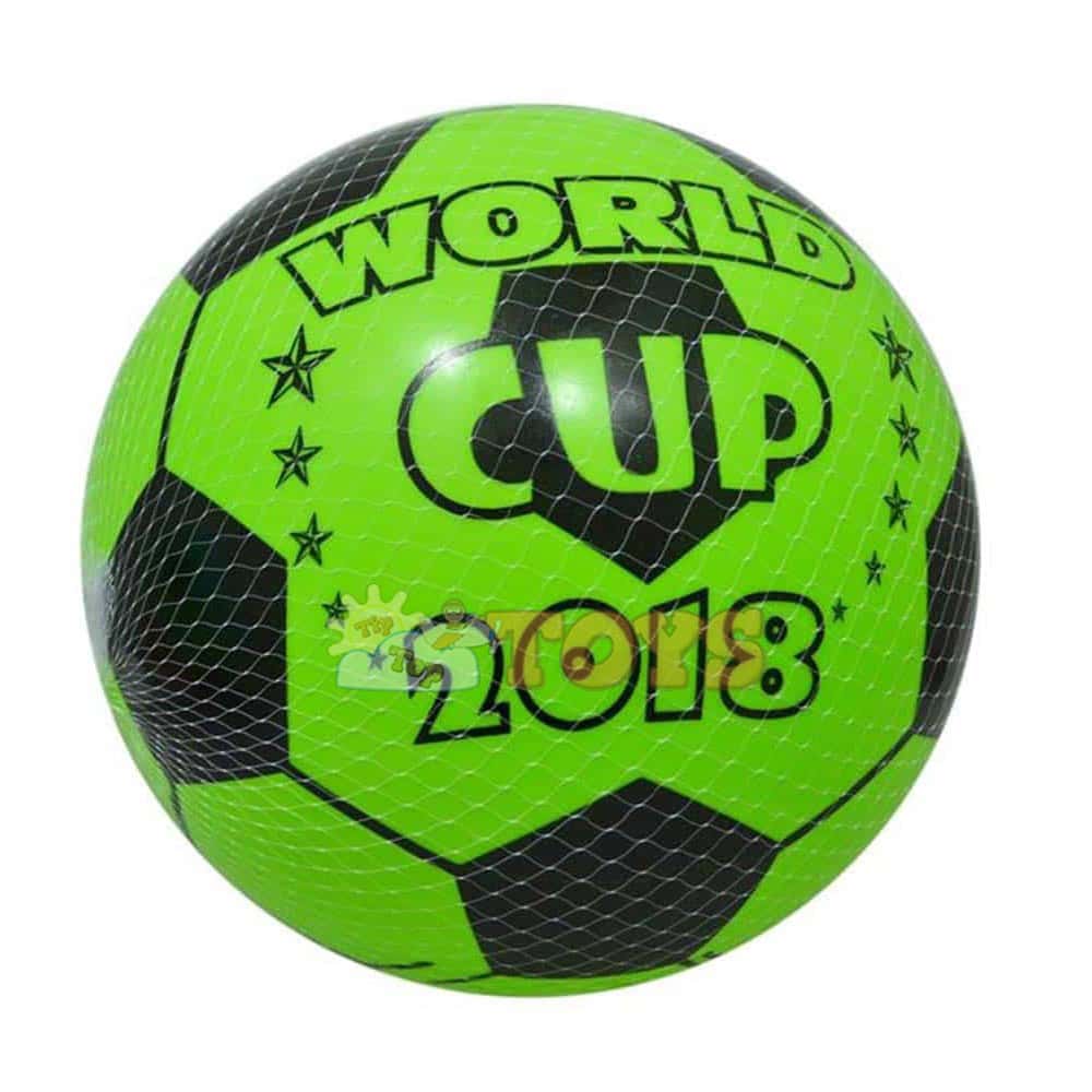 Minge cauciuc pentru copii model World Cup 22cm gonflabilă diverse culori