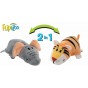 Mascotă FlipaZoo tigru și elefant 2 în 1 45cm