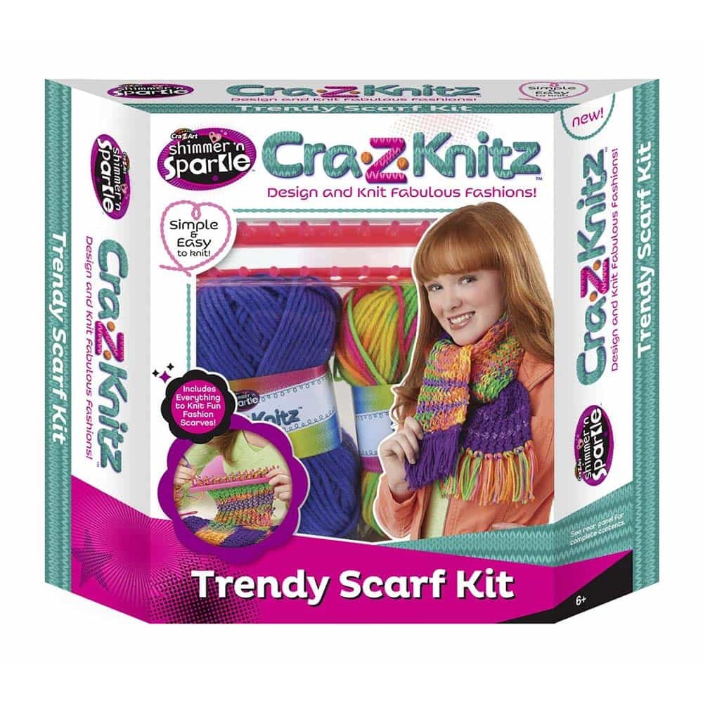 Cra-Z-Knitz Set de croșetat Fular Trendy Scarf Kit 17121 eșarfă