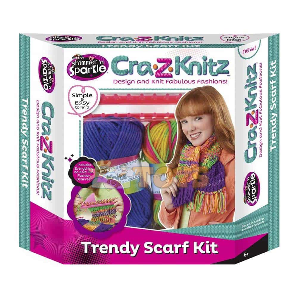 Cra-Z-Knitz Set de croșetat Fular Trendy Scarf Kit 17121 eșarfă