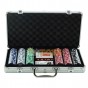 Set Poker Profesional 200 jetoane Poker Chips în servietă din aluminiu