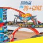 Hot Wheels City Mega garaj cu pistă Mattel FTB69 2 mașinuțe incluse