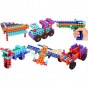 Joc construcții plastic în cutie BANCHAMM 130 piese Vehicule multicolor