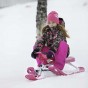 Sanie sportivă cu volan STIGA SnowRacer Color PRO pink - alb