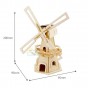 Robotime Puzzle 3D din lemn Moară de vânt W110 cu sistem solar Windmill
