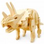 Robotime Puzzle 3D din lemn Triceratops interactiv D430 82 piese