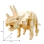 Robotime Puzzle 3D din lemn Triceratops interactiv D430 82 piese