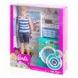 Barbie Set de joacă Păpușă Ken cu mașină de spălat și accesorii FYK52