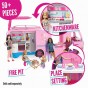 Barbie Set de joacă Mattel Barbie rulotă complet utilată roz FBR34
