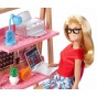 Barbie Set mobilier cu păpușă și accesorii pentru birou DVX52 Mattel