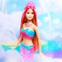 Păpușă Barbie sirenă curcubeu plină de lumini și culori DHC40 Mattel