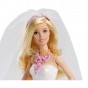 Păpușă Barbie în rochie mireasă cu voal lung și accesorii CFF37 Mattel