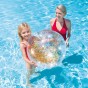 INTEX Minge de plajă cu glitter 71cm 58070 glitter beach ball transparent
