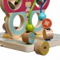 Jucărie de tras din lemn pt copii Circuit cu bile Fluturaș Lucy&Leo LL159