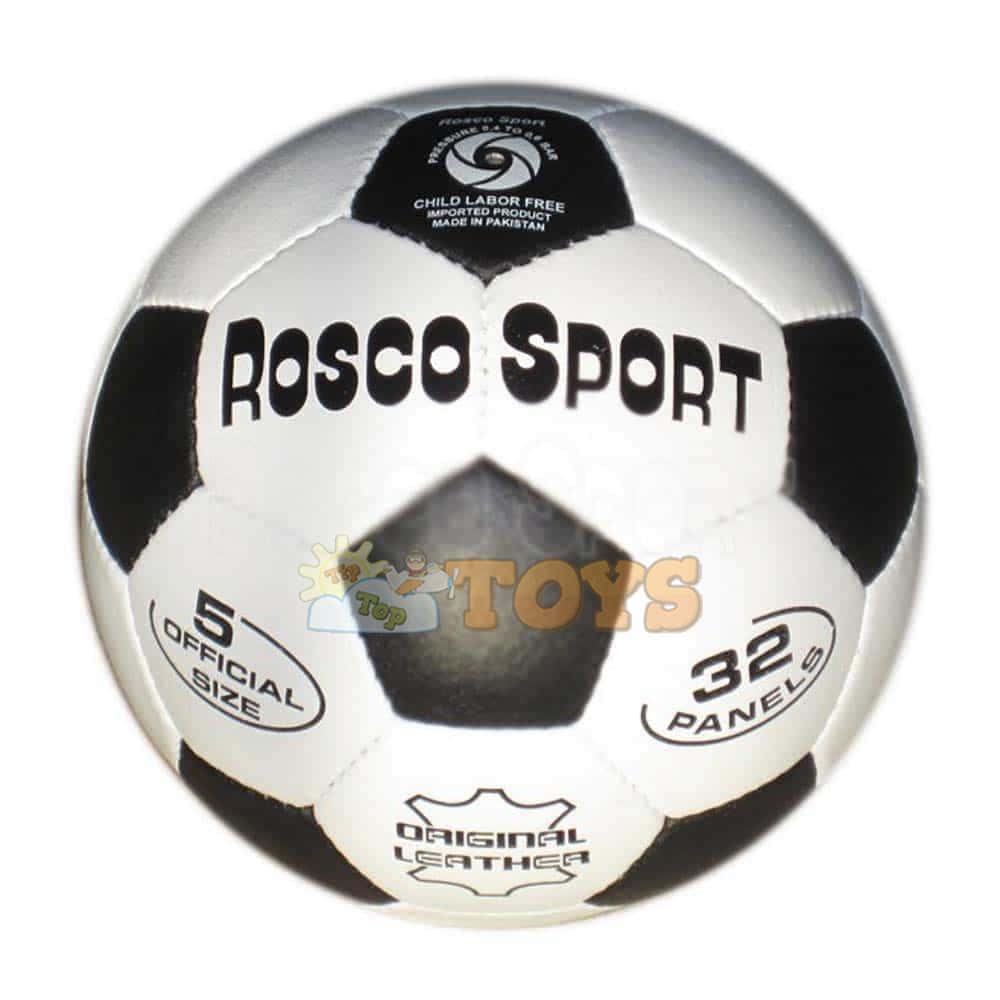 Rosco Sport Minge fotbal din piele naturală mărimea 4 cu 32 panouri