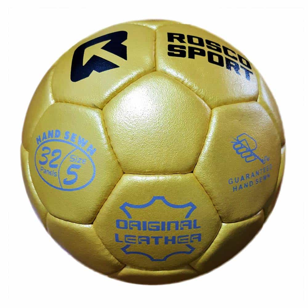 Rosco Sport Minge fotbal Gold din piele naturală mărimea 5 auriu