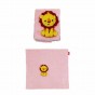 Fisher-Price Pătură bebeluși din flanel cu Leu 3D 80x80 cm roz FP10041