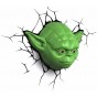 Aplică de perete cameră copii 3D Wall light Star Wars Yoda 3DLightFX