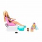 Păpușă Barbie Set de joacă Salon de manichiură și pedichiură GHN07