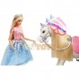 Păpușă Barbie Princess Adventure și calul ei magic set de joacă GML79