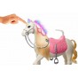 Păpușă Barbie Princess Adventure și calul ei magic set de joacă GML79