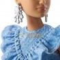Barbie Păpușă Fashionistas Style rochiță blugi FJF55 Mattel