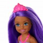 Păpușă Barbie Dreamtopia Chelsea violet sirenă Mermaid GJJ90 Mattel