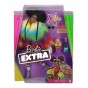 Păpușă Barbie Extra Negresa haine curcubeu și cățeluș GVR04 Mattel