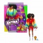 Păpușă Barbie Extra Negresa haine curcubeu și cățeluș GVR04 Mattel