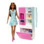 Set de joacă Barbie Păpușă brunetă cu frigider și accesorii GHL85 Mattel