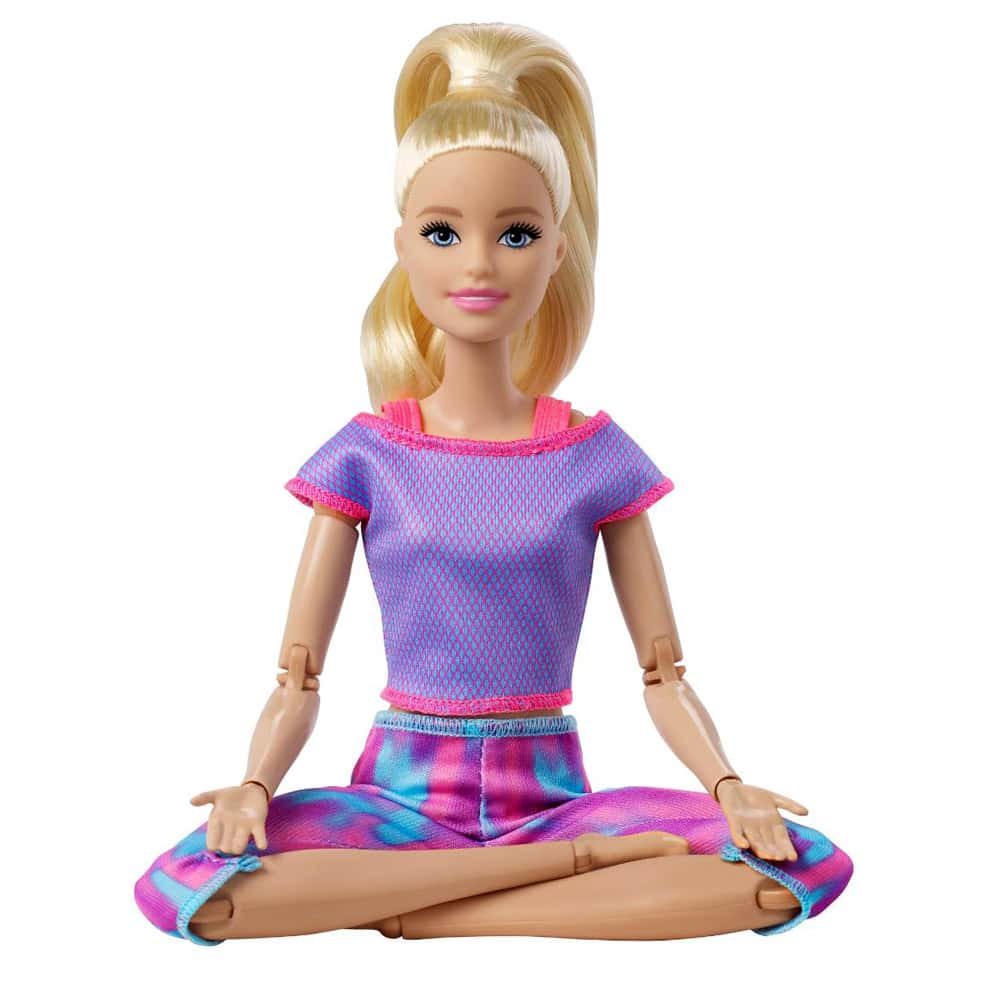 Barbie Made to Move 2021 blondă GXF04 Barbie Yoga - Mattel - Barbie - tiptoptoys.ro