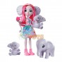 Enchantimals Set de joacă Esmeralda cu familia de elefanți GTM30