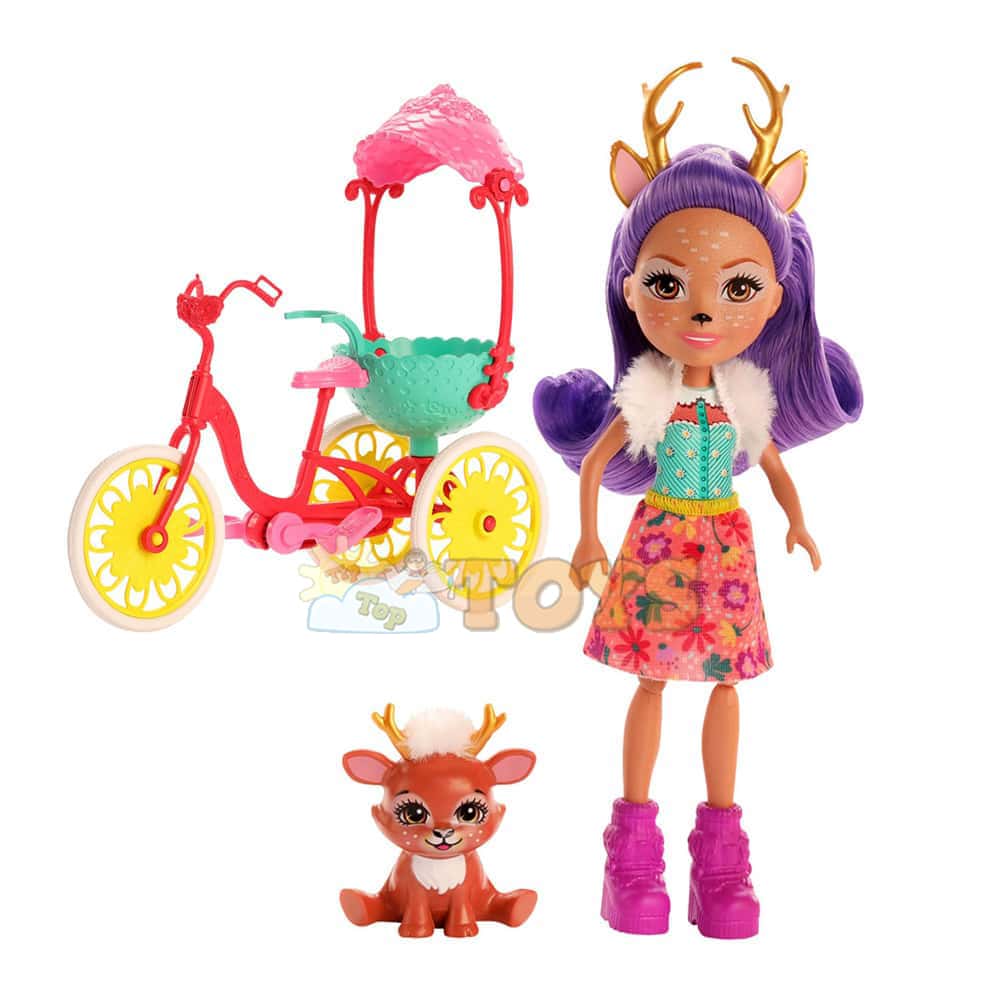 Enchantimals Set de joacă Danessa Deer Tricicletă cu două locuri GJX30