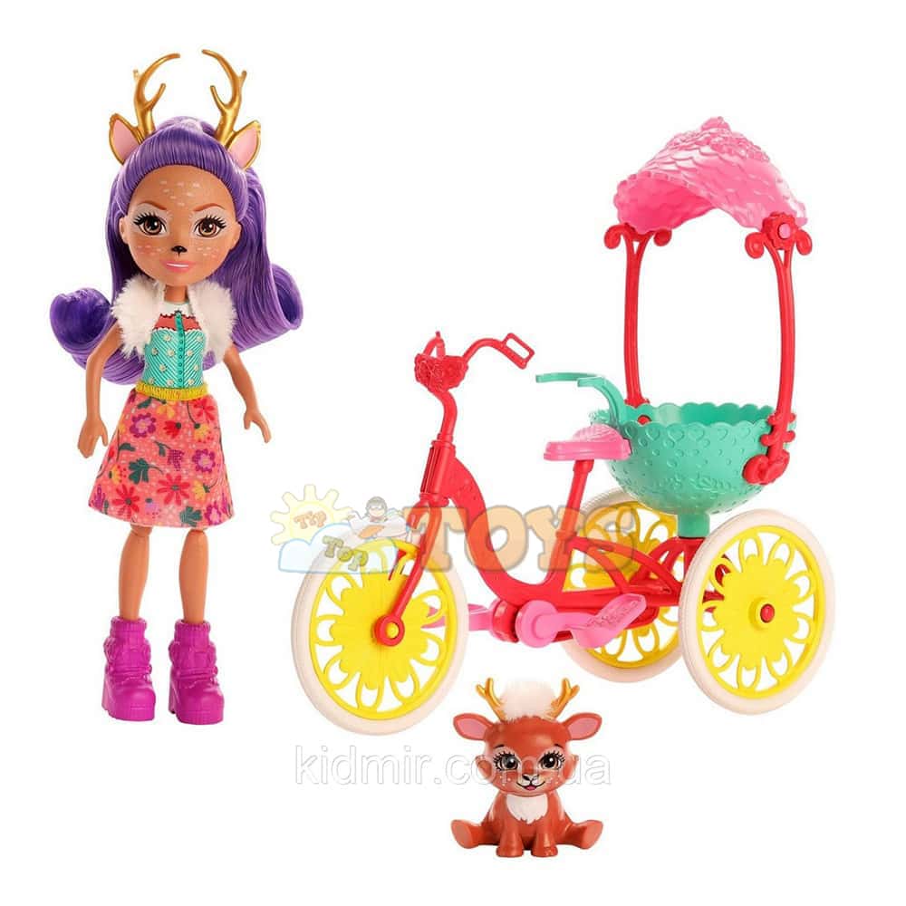 Enchantimals Set de joacă Danessa Deer Tricicletă cu două locuri GJX30
