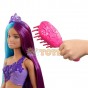 Păpușă Barbie Dreamtopia Sirenă magică cu păr lung și accesorii GTF37