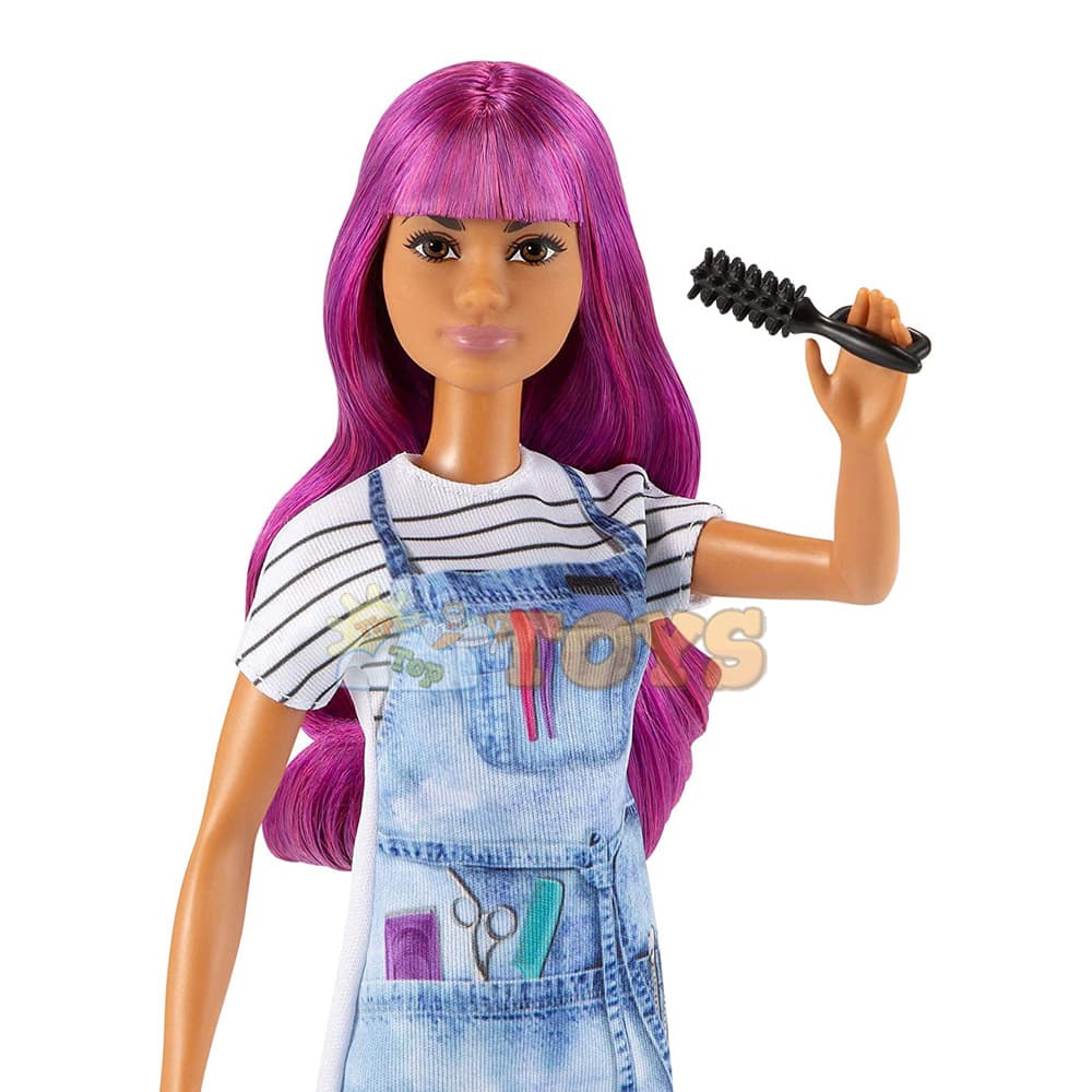Spooky attractive cool Păpușă Barbie You can Be Hair Stylist GTW36 Coafor cu păr violet Mattel -  Barbie - tiptoptoys.ro
