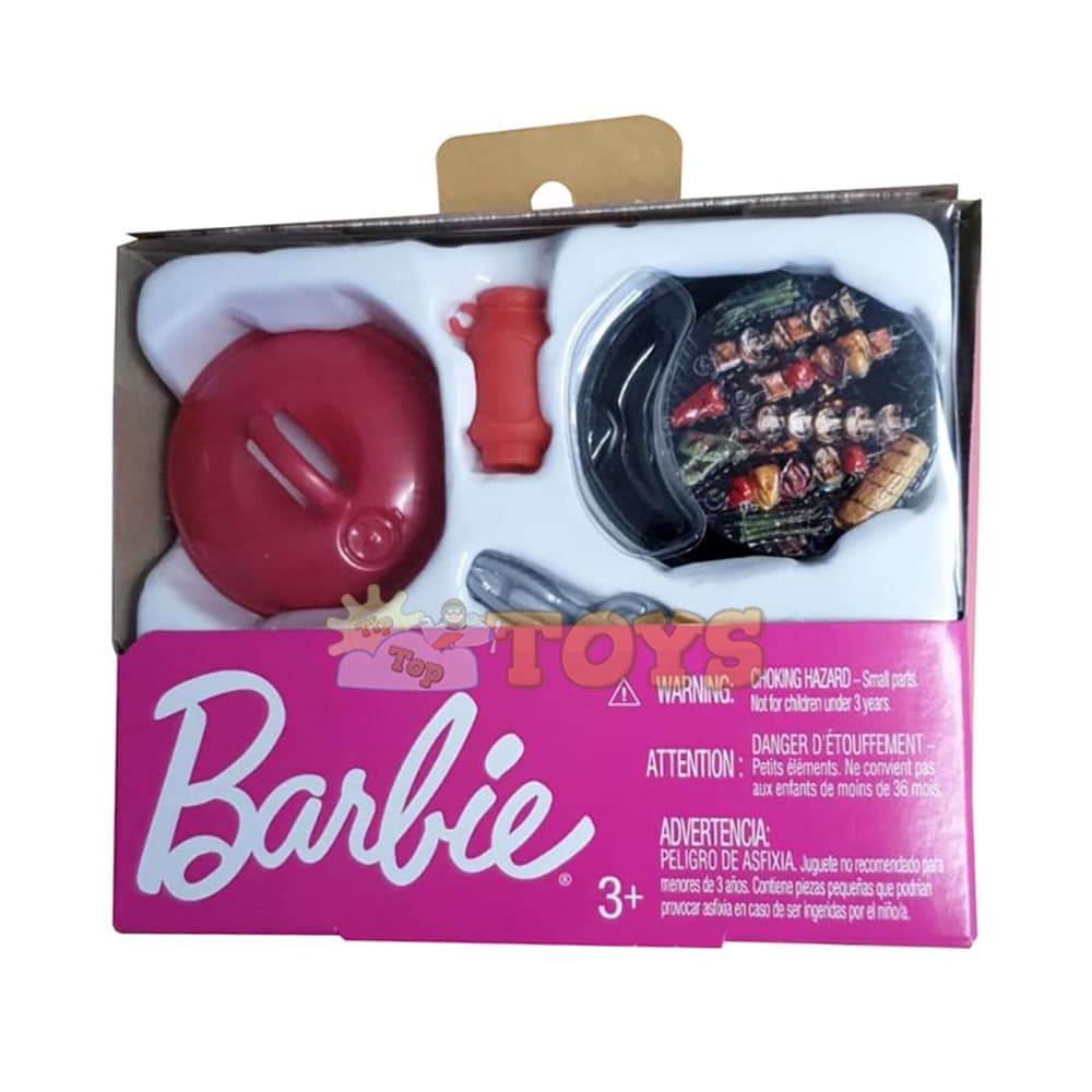 Set de joacă Barbie Accesorii grătar GHL83 Accesorii barbecue BBQ