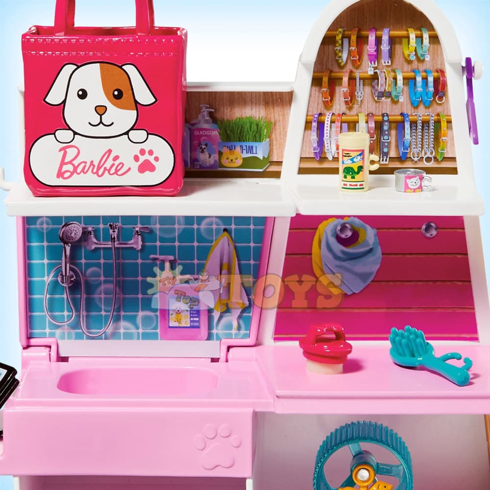 Set de joacă Barbie Magazin accesorii animăluțe cu păpușă GRG90