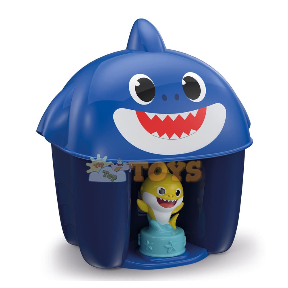 Clementoni Cuburi moi și coș figurină Baby Shark albastru 17425
