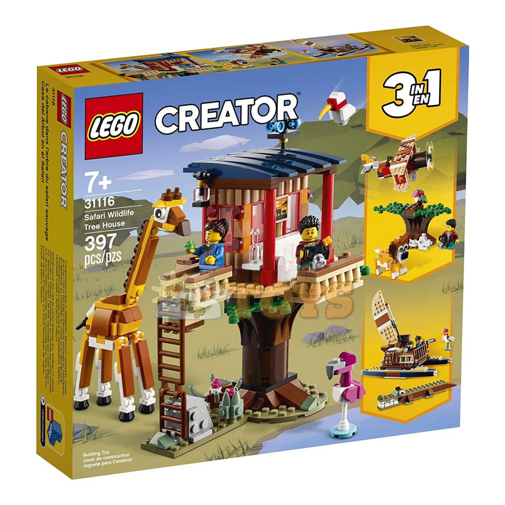 LEGO® Creator Căsuța din Savana 31116 - 397 piese Căsuța din copac