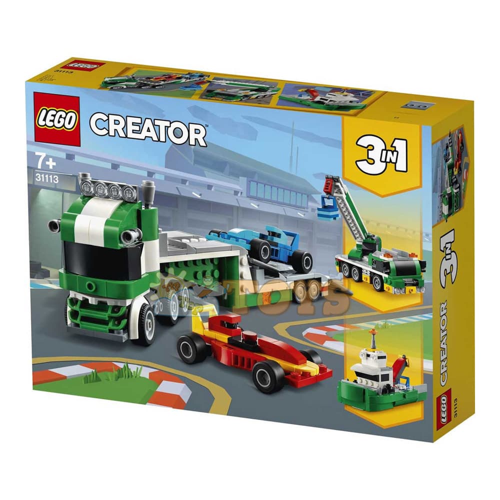 LEGO® Creator Transportor de mașini de curse 31113 - 328 piese