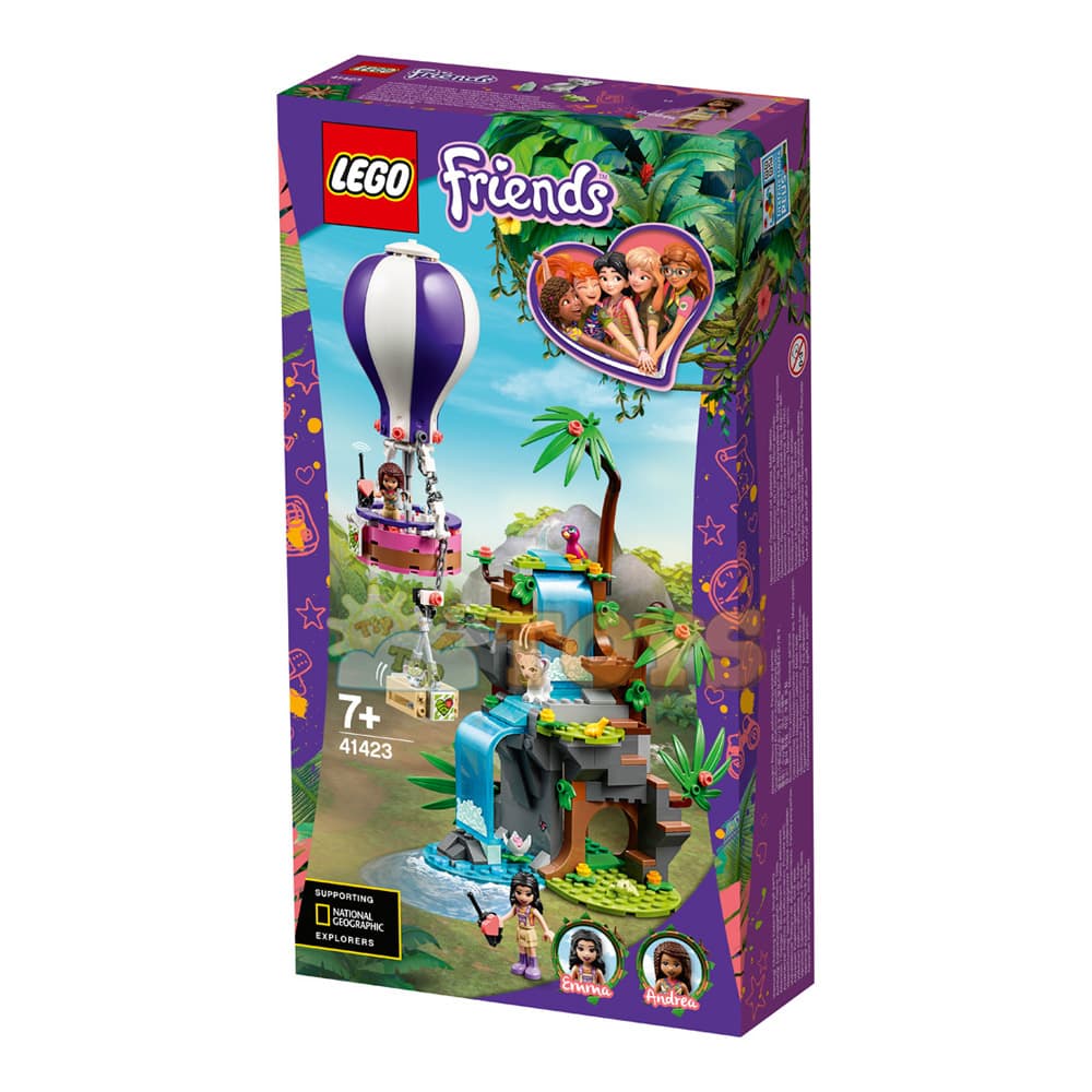 LEGO® Friends Salvarea tigrului din junglă cu balonul 41423 - 302 piese