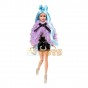 Păpușă Barbie Fashionista Extra cu accesorii extravagante GYJ69