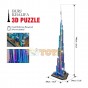 Puzzle 3D Burj Khalifa cu LED Cubic Fun 3D - 136 piese
