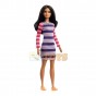 Păpușă Barbie Fashionistas în rochie cu dungi - #147 - Mattel