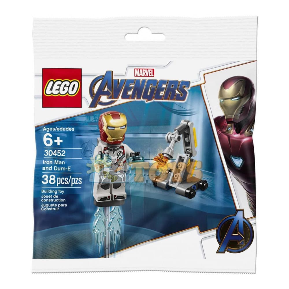 LEGO® Avengers Marvel Iron Man și Dum-E 30452 - 38 piese