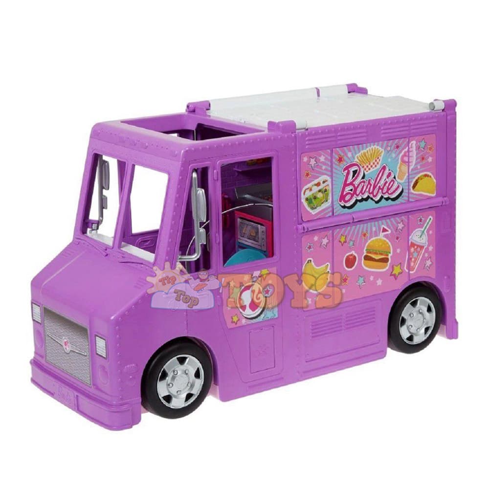 Barbie Set de joacă Rulotă Street Food cu accesorii GMW07 fără păpușă